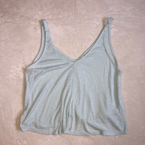 Free People Intimately Light Blue Lounge Ribbed Tank Top - Picture 2 of 6